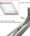 Eight Pack 2020 Series Aluminum Extrusion Corner Bracket attached to 20x20 T Slot Profile, side view, with M4 screw