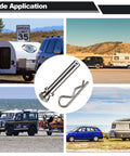 Stainless Steel Trailer Hitch Pin And Clip Five Eighths Inch Diameter Fits Two Inch And Two And A Half Inch Receivers Rust Resistant