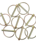 Heavy Duty Lynch Pin Kit 8Pc Assortment With Ring Locking Pins For Farm Tractors Trailers And Machinery Accessories Dirt And Wear Resistant Durable Fasteners, 8 metal pins