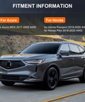 Silver Honda Pilot SUV on road, fitment for Acura MDX 2017-2020 AWD and Honda Pilot 2016-2020 AWD