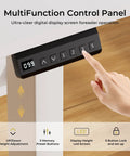 Electric Standing Desk With Drawers For Home Office 48 By 24 Inch Sit Stand Desk With Monitor And Laptop Stands Quiet Motor Under 55 dB Ergonomic Height Adjustable Desk With Memory Preset Controller For A Smooth WFH Setup control panel
