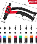 8 Inch Rivet Nut Gun With Nut Setting System For M3 M4 M5 M6 And Threads One Quarter Twenty M10 24 Eight Thirty Two Six Thirty Two
