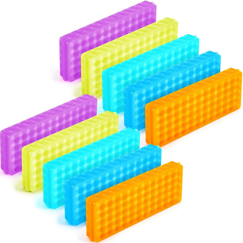 10 Pack Multi Color Microcentrifuge Tube Racks, 60 Hole Each, Double Panel Polypropylene Test Holder For 0.5 To 2 Ml Tubes