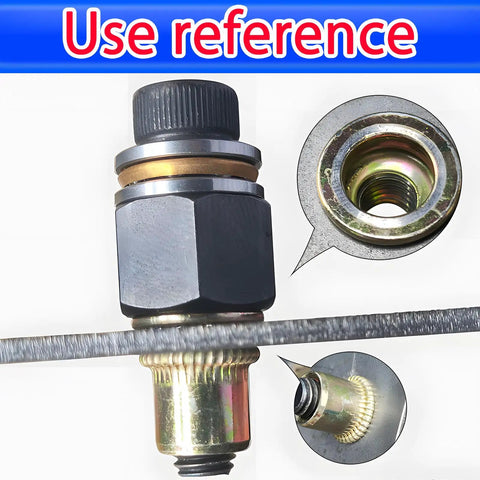Top Notch Yokoming M8 Aluminum Rivet Nut Kit With Handy Tool And 30 Rustproof Fasteners For Easy Install On Cars And DIY Projects installed in sheet metal
