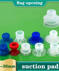 Industrial Pneumatic Vacuum Gripper For Bag Opening Heavy Duty Suction Cup Tool strong suction pads in various colors and sizes 20-36mm.