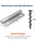 Badass Heavy Duty Picture Hangers With Tough Aluminum Grip showing a 3-inch aluminum bracket and mounting screw.