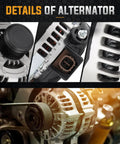 Close-up details of Drop-In 12V 100A Alternator Replacement for 2007-2013 Toyota Camry 2.4L, Corolla, Matrix, Scion xB.