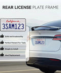 Tesla Model 3 And Model Y Rear License Plate Frame Kit With Stainless Steel Cap And Screws Rust Proof And Rattle Proof