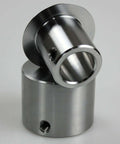 Bead Roller Tipping Dies For 7/8 Inch Or 22mm Shafts, Pro grade tool, stainless steel, front view of two tipping dies