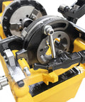 Close-up of Heavy Duty Electric Pipe Threading Machine Half To Two Inch NPT Threader 220V with detailed die heads.