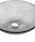 Pearl Series Glass Vessel Sink With Gray Top Raindrop Mount Above Counter Vanity Bowl With Pop Up Drain Totally Chic Modern Bathroom Upgrade