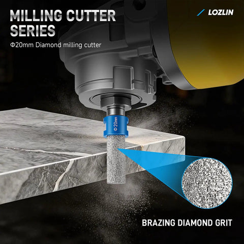 20mm diamond milling cutter drilling porcelain with 17 Piece Wet Dry Diamond Hole Saw Kit With Turbo Blades