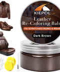 Dark Brown Leather Repair Kit With Recoloring Balm And Dye For Scratches Fading And Aging On Couches Seats Boots And Leather Furniture Restore Like New