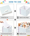 Six Pack Collapsible Fabric Storage Bins With Sturdy Handles For Classroom And Playroom, step-by-step how to use.