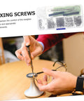 On The Go Eyeglass Repair Kit With Screws Nose Pads And Handy Multitools used to fix glasses on table