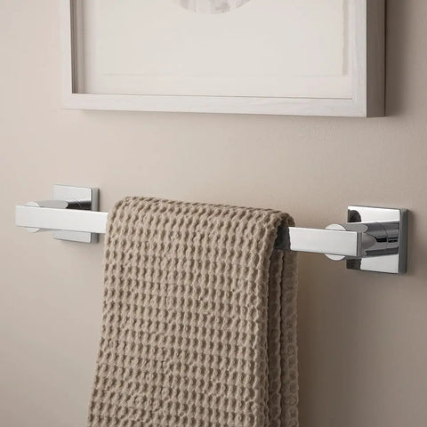 Lura 24 Inch Towel Bar In Matte Black With A Dope Designer Vibe By Clodagh, Holds Up To 50 Pounds, Minimalist Bath Organizer