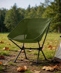 Ultra Lightweight Folding Camp Chair With Carry Bag For Outdoor Travel Beach Picnic Festival Grab And Go 2.5 Pound Portable Backpacking Seat Green Easy Setup Sturdy Frame For Any Outdoor Adventure on grass.