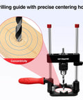 Portable Drill Guide For Straight Holes With Precision Drilling Jig And Chuck Key Attachment Converts Handheld Drilling To Drill Press Level Accuracy For Woodworking Projects Delivers Stable Pro Grade Holes Without Rework with focus on drilling guide and bit