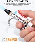 Two Way Air Blow Gun Kit With One Quarter Inch NPT Connection Rubber Tip And Standard Quick Plug for Easy Operation in Hand