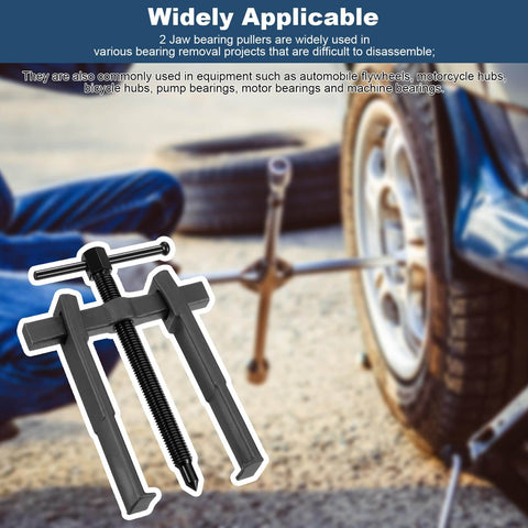 Beefy 4 Piece 2 Jaw Gear Puller Set with Adjustable 3, 4, 6 and 8 Inch Pulleys Bearing Remover for Wheel Bearings, Gears and Motors