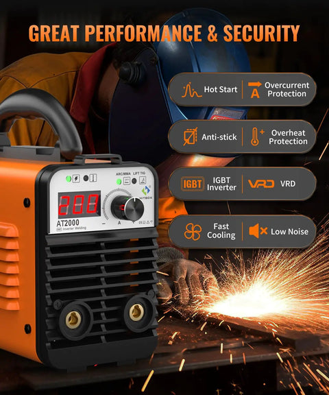Dual Voltage 110V 220V Arc MMA TIG Welder 140A 2 In 1 Portable Stick And Lift TIG Machine with LCD and anti-stick feature