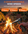 High Power 160,000 RPM Electric Air Duster Blower With Brushless Motor in outdoor camping setting