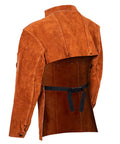 Heavy Duty Leather Welding Jacket With Sleeves For Heat And Flame Resistance Cowhide Weld Coat For Men And Women open back