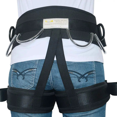 Outdoor Tree Climbing Safety Belt Harness Heavy Duty Nylon Webbing With High Tensile Stitching 300 Kg Capacity CE Certified