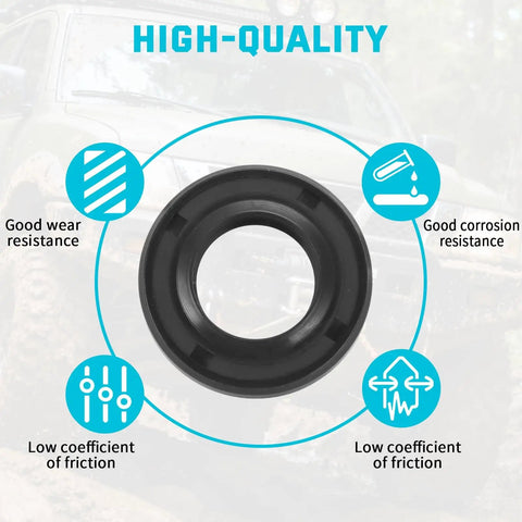 Heavy Duty Power Steering Rack And Pinion Input Shaft Seal For 2017 To 2023 Titan, Leak Prevention, black circular seal