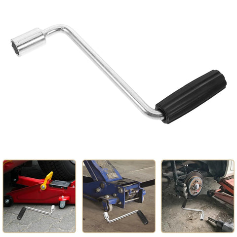 Camper Crank Handle Replacement For RV Trailer Jack Sockets Hand Crank Rocker with black handle and silver shaft