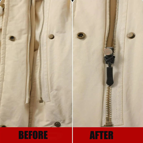 Zipper Repair Kit With Three Size Replacement Zipper Heads For Size 3 5 8 Nylon Metal Zippers Quick Install Detachable Pulls For Jackets