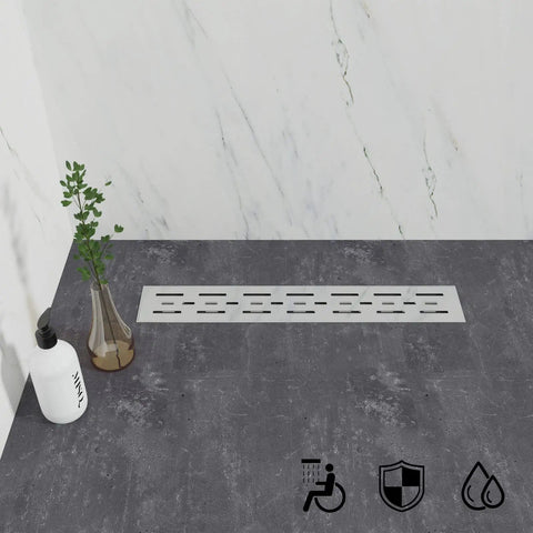 Brushed Stainless Steel 18 Inch Linear Shower Drain With 2 Inch Outlet 3.15 Inch Wide 304 Durable Stainless Steel Rust Resistant Sleek