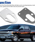Fuel Pump Mounting Plate With Chrome Bolts For Chevy Small Block Engines 265 283 305 307 327 350 400 Fits Mechanical Fuel Pumps With Gasket