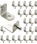 Heavy Duty 3/16 Inch Shelf Pins For Cabinets, Right Angle Metal Pegs Built Tough, 25 pack of durable nickel plated steel pegs.