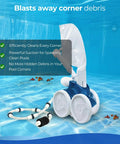 Polaris Compatible B5 Sweep Hose Replacement with Tail Scrubber in pool showing cleaning power for Polaris 280 380 180 480 cleaners