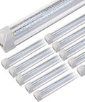 10Pack 4Ft LED Shop Light 50W 8000LM 6500K Linkable T8 Tube With Clear Cover for workshop, warehouse, and basement use