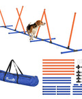 Adjustable Dog Agility Training Equipment For Backyard Courses With Weave Poles Carry Bag And Ground Stakes