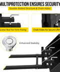 43 Inch Clamp On Pallet Forks For Tractor Bucket And Front End Loader With Adjustable Stabilizer Bar, Heavy Duty 2000 Lb Capacity details