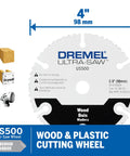 Ultra Saw 4 Inch Carbide Wood Cutting Wheel Delivers Pro Grade Heavy Duty Cuts Through Soft And Hard Wood Plywood Laminates Drywall PVC And Plastic Compatible With All Corded Tools White Finish