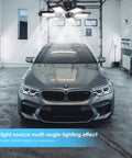 2 Pack Deformable Garage Light With 6 Adjustable Panels 200W 20000LM 6500K Daylight LED Shop Lights illuminating garage with car