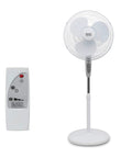 Height Adjustable Pedestal Standing Fan With Remote And Touch Control Panel 18 Inch 90 Degree Oscillation 3 Speed Settings