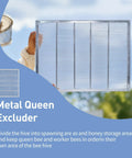 Durable Metal Queen Excluder for 8 Frame Beehives 2 Pack Beekeeping Equipment held up against sky