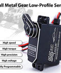High Torque 55Kg Low Profile Programmable Brushless Digital Servo for 1 to 10 Drift Cars with metal gears