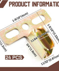 Heavy Duty 24 Piece Steel Shutter Clips For Vinyl Window Shutters Featuring Hidden Mount Hardware And No Sweat Exterior Fasteners Ensuring A Rock Solid Damage Free Installation Upgrade Now, showing detailed measurements.