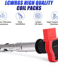 Four Pack 2.0T Ignition Coil Packs For Audi A4 A6 TT CC Passat GTI 2006 to 2016 Replaces 06E905115E 06H905115B UF529 LCWRGS