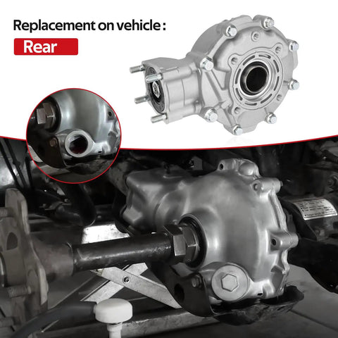 Rear Differential Final Gear Box Assembly for Honda FourTrax 300 TRX300 TRX300FW 2x4 4x4 ATV 1988-2000 installed view