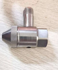 Waterjet IDE II Diamond Cutting Head Assembly, .013, silver metal finish, side view.
