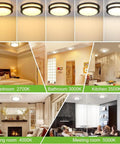 13 Inch Flush Mount LED Ceiling Light Fixture With Adjustable 2700K To 5000K Color Temperature, Dimmable for various room settings