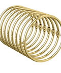 Rustproof Metal Shower Curtain Rings Set Gold Tone Gliding Hooks For Smooth Slide On Any Shower Rod 12 Pack Snap Joint Clips Quick Install