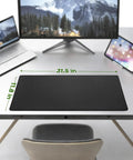 Large Gaming Mouse Pad With Non Slip Rubber Base And Edge Stitching For Desk Laptop PC Wrist Rest For Gamer Office And Home Classic Black XL 11.81 x 31.50 x 0.12 Inches on modern desk setup